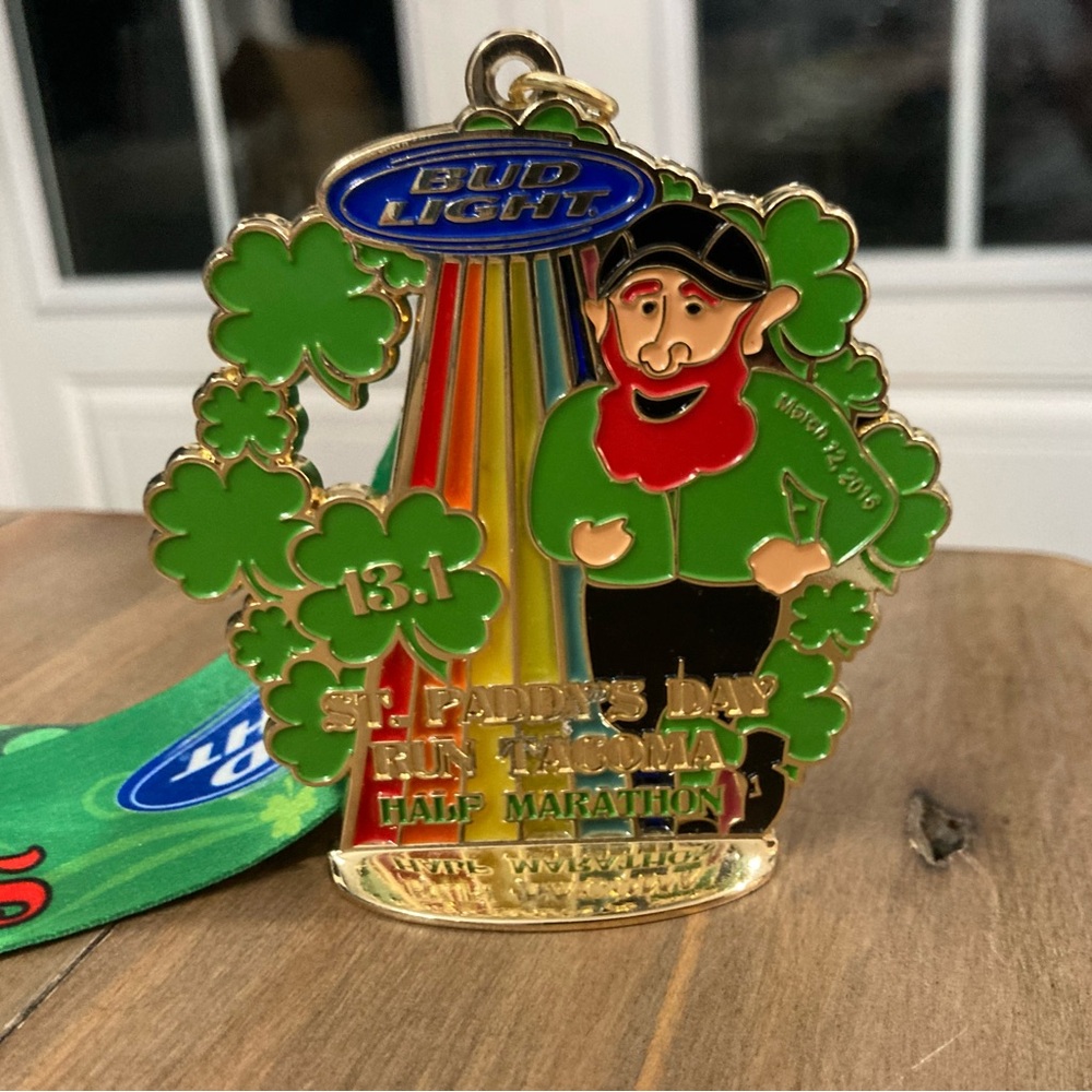 2016 St. Paddy’s Day Run Tacoma Half Marathon Medal